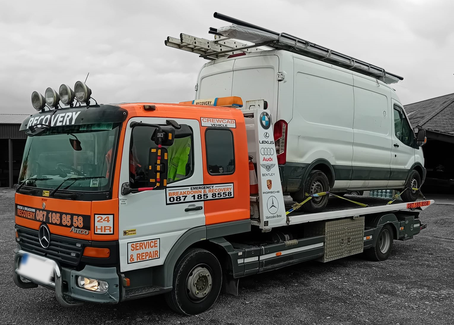 Emergency towing truck ready for fast response